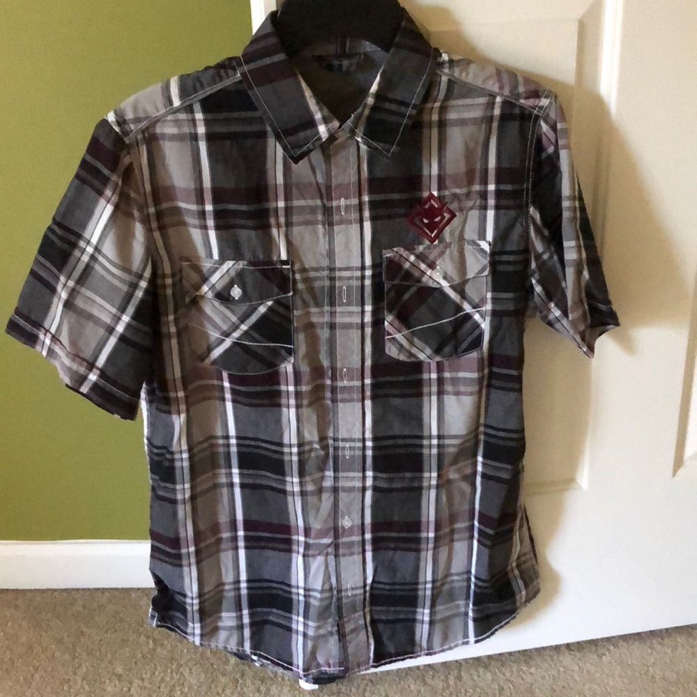 Jersey Devil Surf Short sleeve plaid shirt Size M